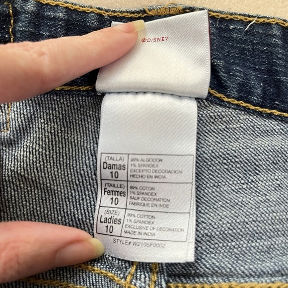 Vintage Disney Minnie Mouse Painted Jeans Womens 10 Blue Mid Rise Distressed - Picture 4 of 16